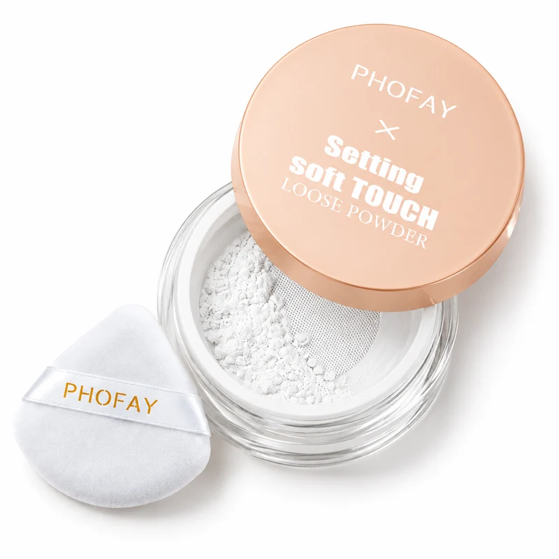 PHOFAY Loose Setting Powder - 3 Piece Set with 4 Shades