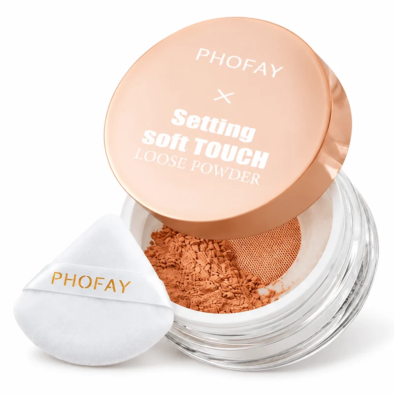 PHOFAY Loose Setting Powder - 3 Piece Set with 4 Shades