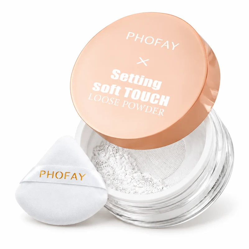 PHOFAY Loose Setting Powder - 3 Piece Set with 4 Shades
