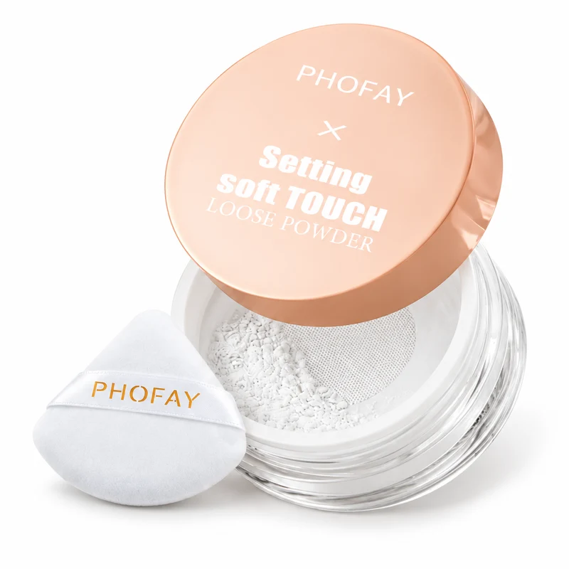 PHOFAY Loose Setting Powder - 3 Piece Set with 4 Shades