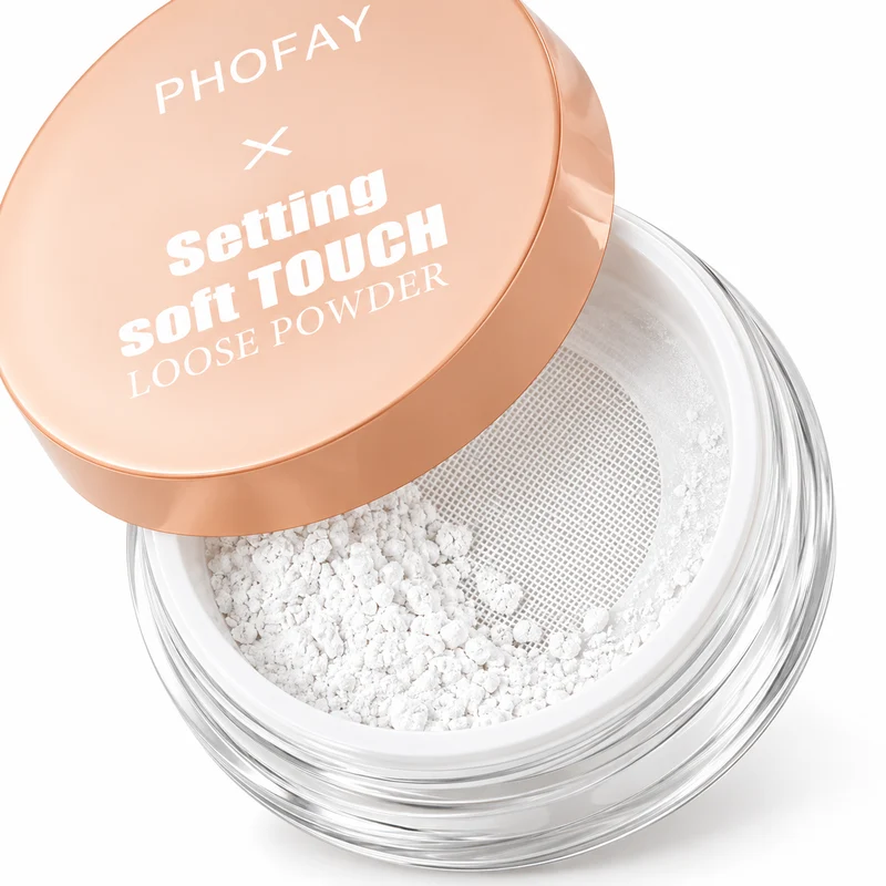 PHOFAY Loose Setting Powder - 3 Piece Set with 4 Shades