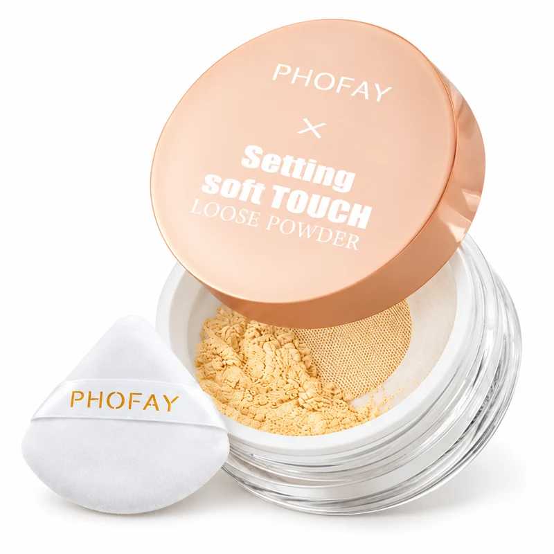 PHOFAY Loose Setting Powder - 3 Piece Set with 4 Shades