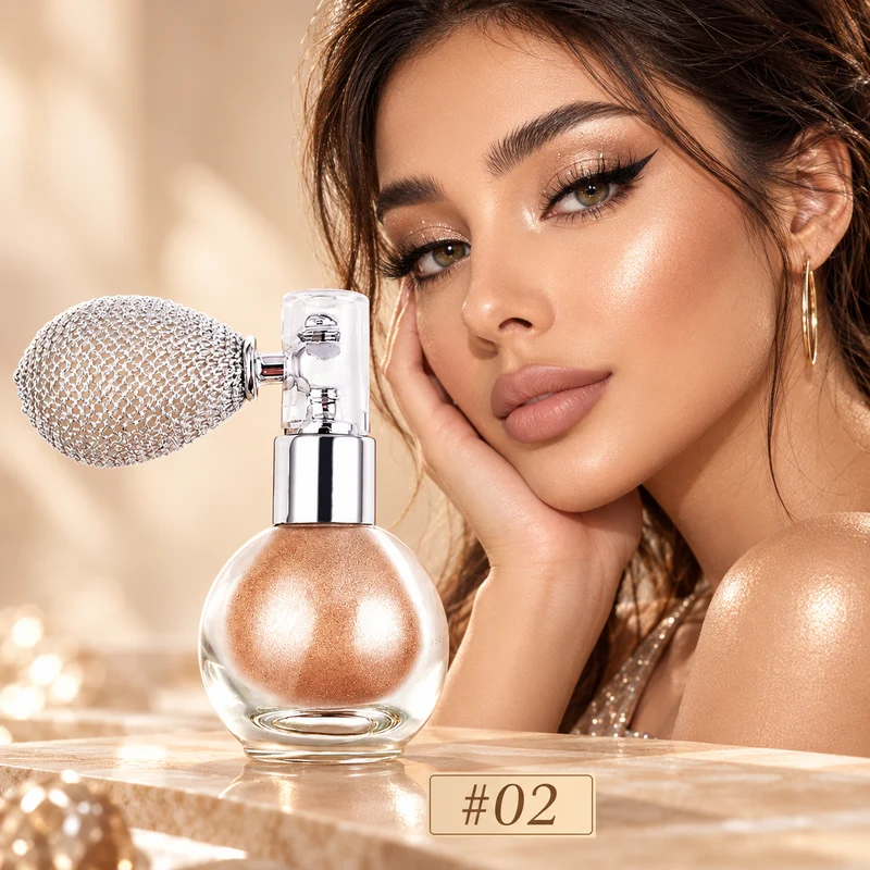Body Glitter Spray - Shimmer Powder Highlighter + Glow.
