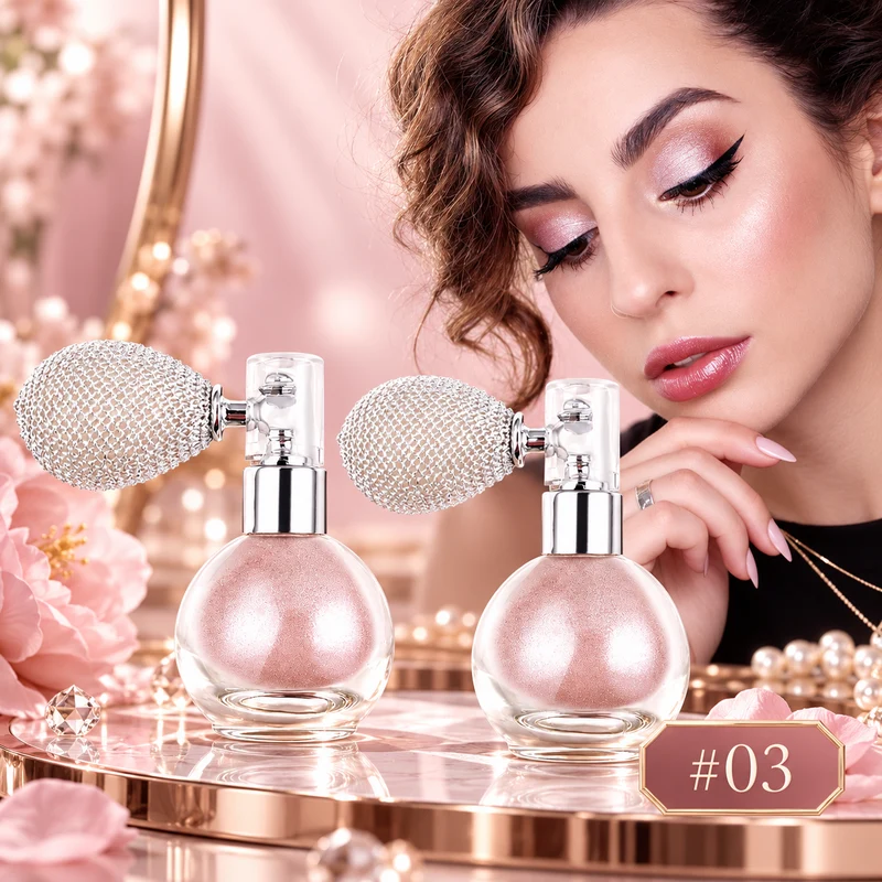 Body Glitter Spray - Shimmer Powder Highlighter + Glow.