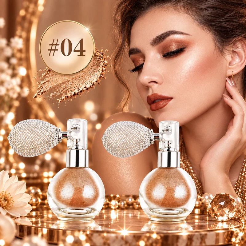 Body Glitter Spray - Shimmer Powder Highlighter + Glow.