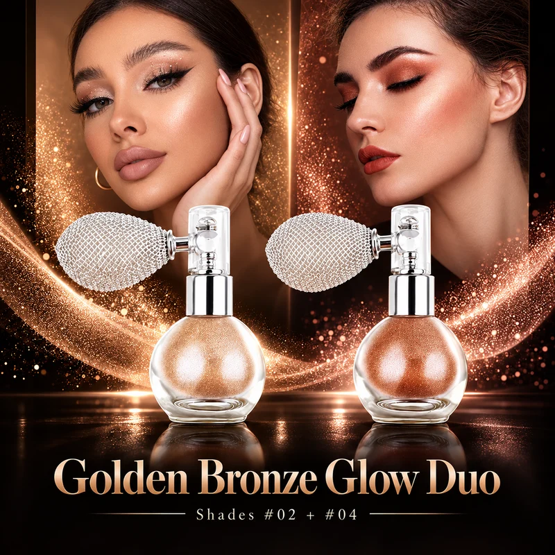 Body Glitter Spray - Shimmer Powder Highlighter + Glow.