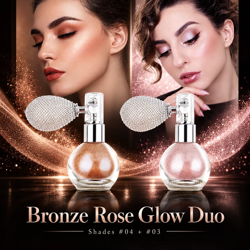 Body Glitter Spray - Shimmer Powder Highlighter + Glow.