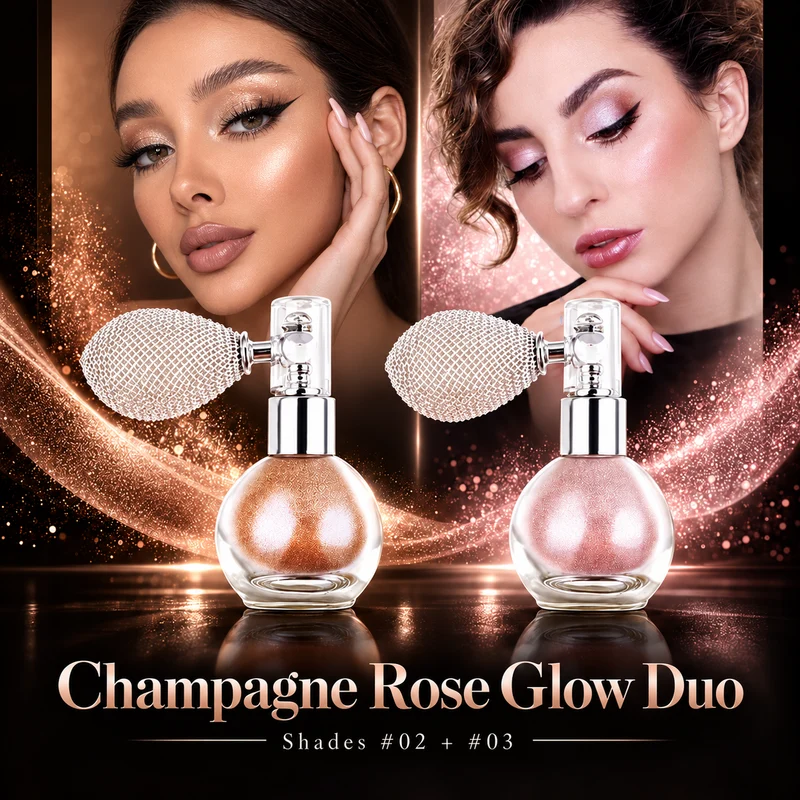 Body Glitter Spray - Shimmer Powder Highlighter + Glow.