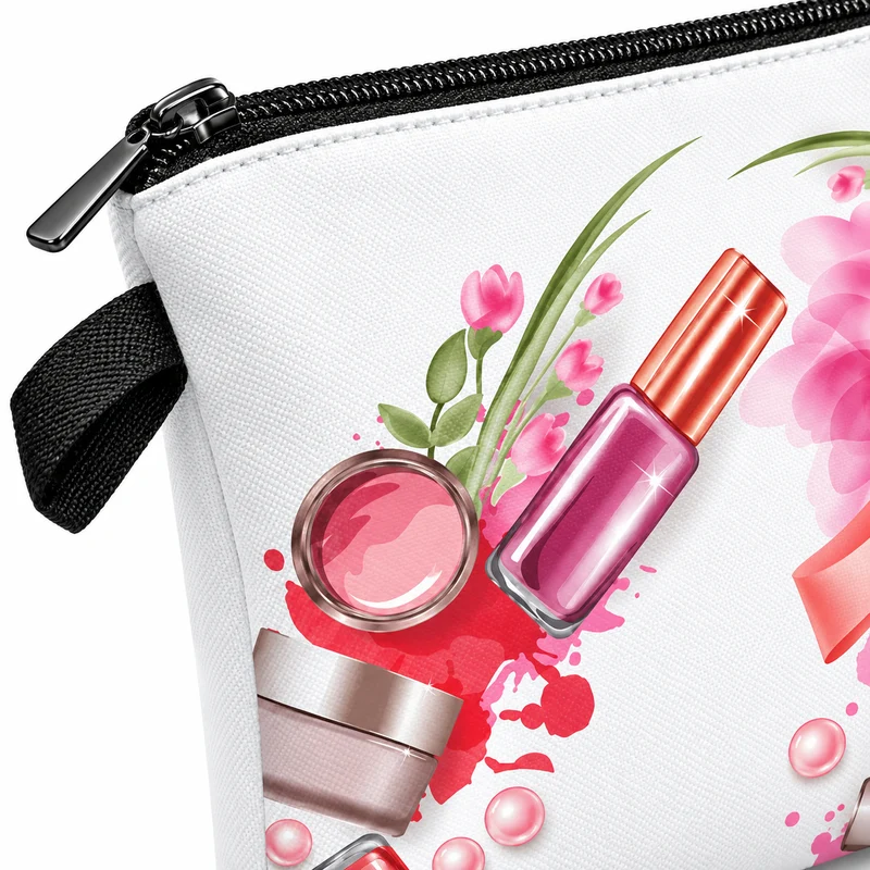 Makeup Bag with Zipper for Everyday Makeup Storage Case