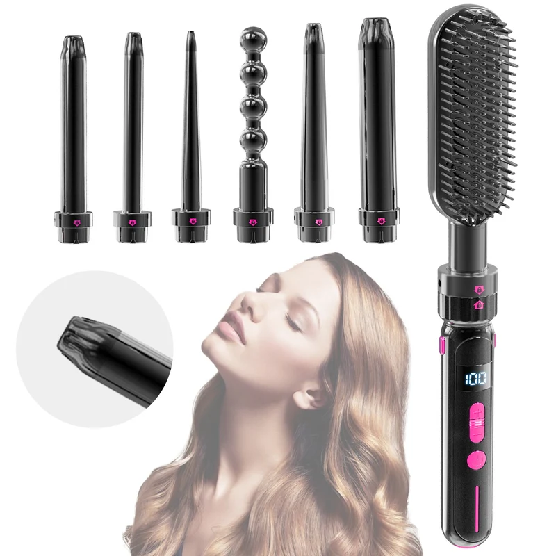 Ceramic Hair Curler - 2-in-1 PTC Hair Styling Tool Wand