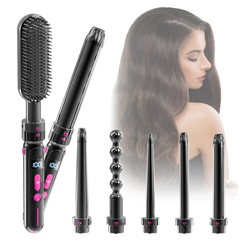 Ceramic Hair Curler - 2-in-1 PTC Hair Styling Tool Wand