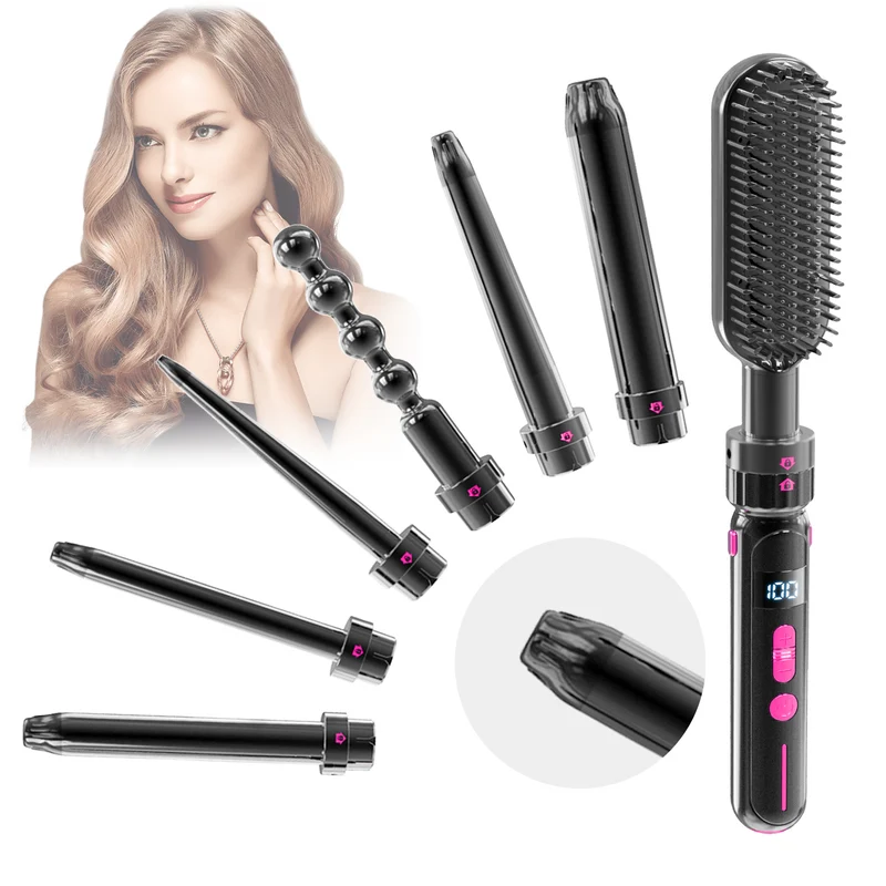 Ceramic Hair Curler - 2-in-1 PTC Hair Styling Tool Wand
