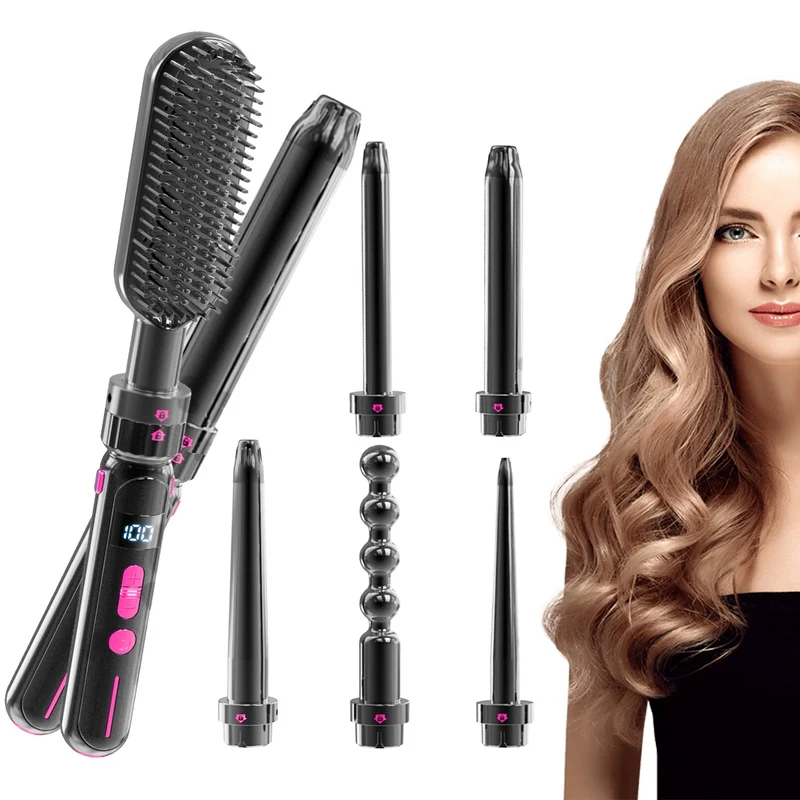 Ceramic Hair Curler - 2-in-1 PTC Hair Styling Tool Wand