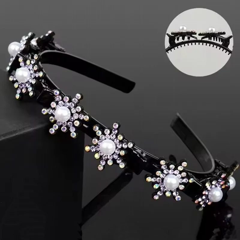 Blumen gebrochenes Haar geflochtenes Stirnband Haarnadel Clips