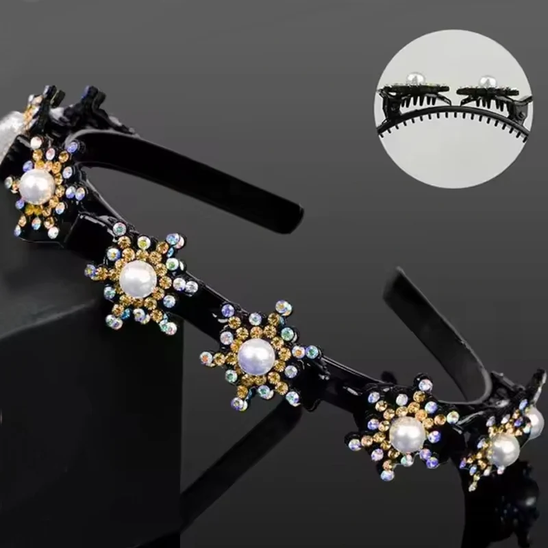 Blumen gebrochenes Haar geflochtenes Stirnband Haarnadel Clips