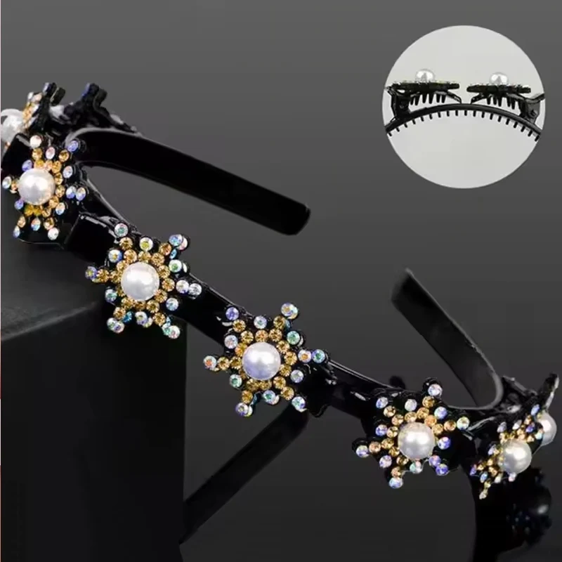 Blumen gebrochenes Haar geflochtenes Stirnband Haarnadel Clips