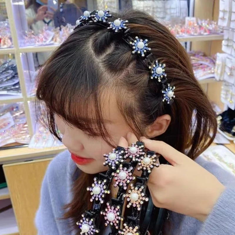 Blumen gebrochenes Haar geflochtenes Stirnband Haarnadel Clips