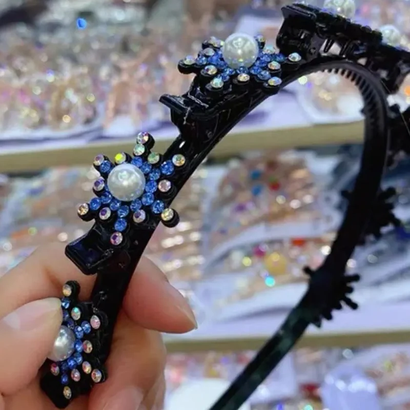 Blumen gebrochenes Haar geflochtenes Stirnband Haarnadel Clips