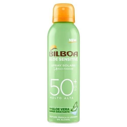 Bilboa Aloe BOV SPF50+ 150ml – Spray Solare Protezione Alta Idratante