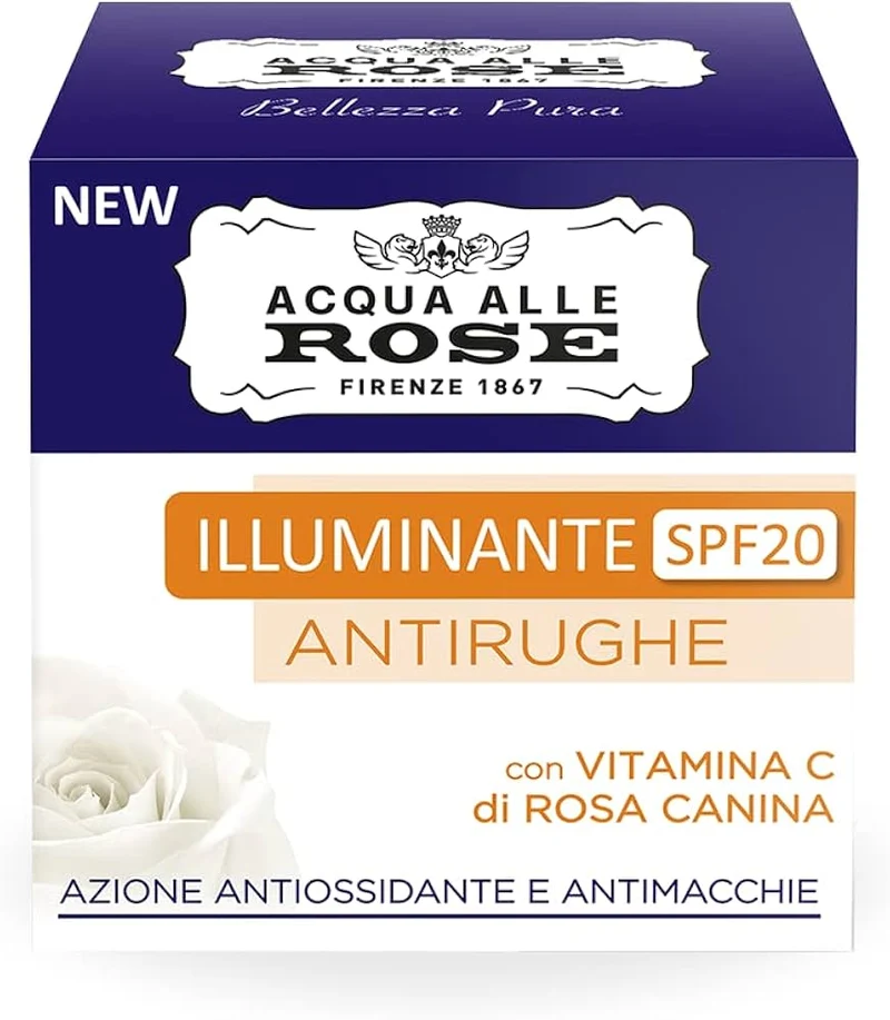 Acque alle Rose Crema Viso Antirughe Sensitive Collagene Vegetale – Antirughe Lenitiva Pelli Sensibili