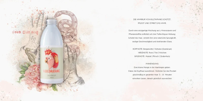 Kultmähne Haarkur 250 ml + Dosierpumpe