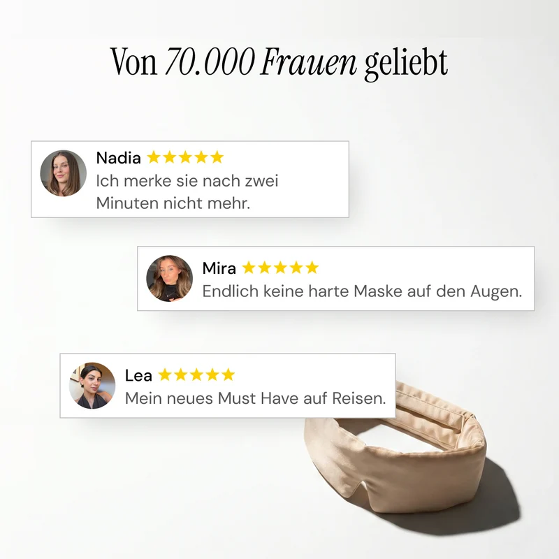 Doyoo Silk Sleep Mask - Seiden Schlafmaske zur Reduktion von Augenringen und Falten
