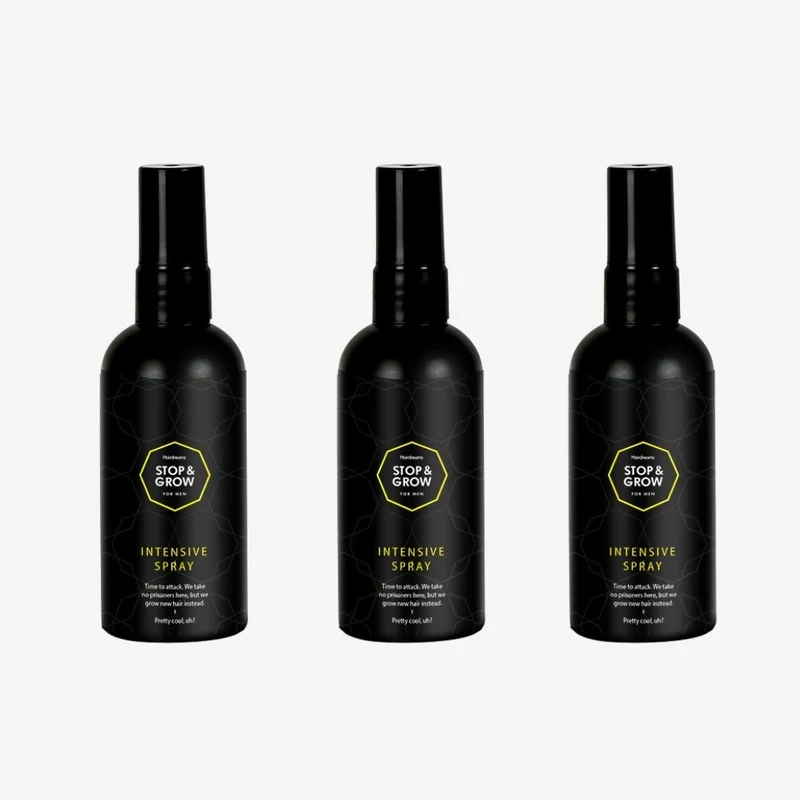3x Hairdreams Stop & Grow Set MEN Intensive Spray für Haarwuchs