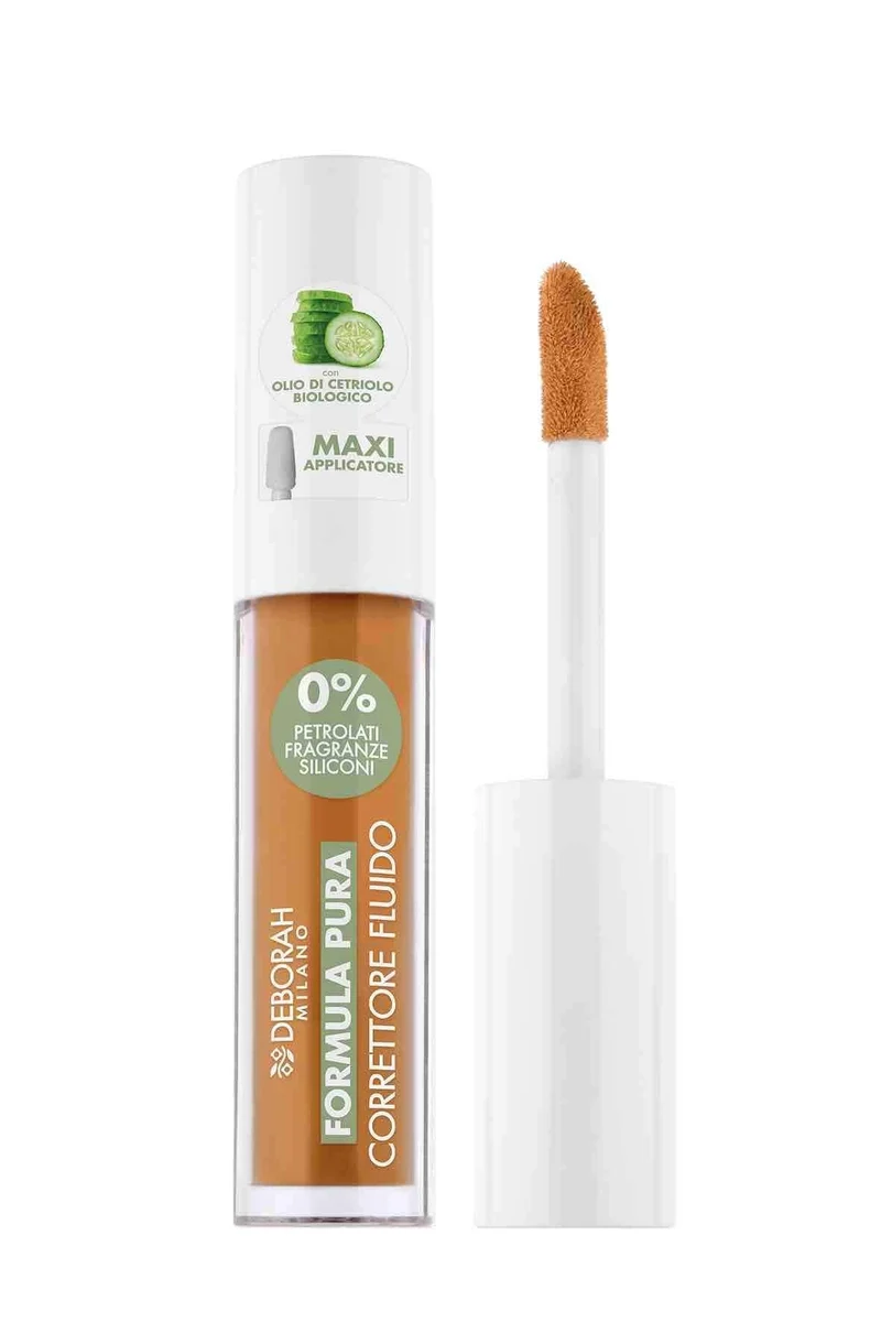 Deborah Milano Formula Pura Correttore Fluido – Correttore Liquido Naturale Luminoso 4 Nuances