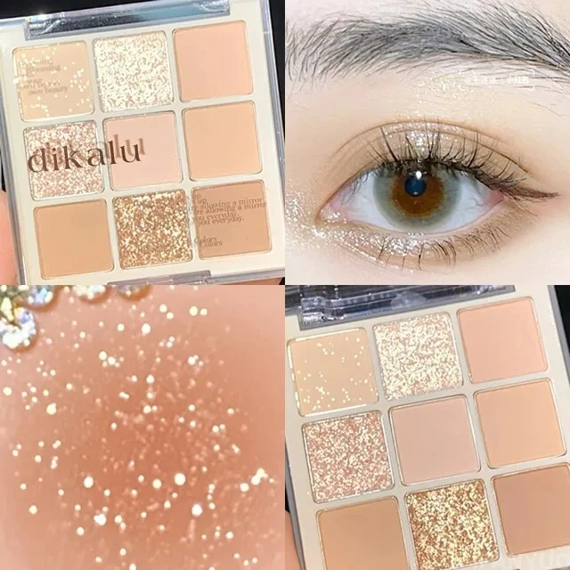 Lidschatten-Palette Glitter Pearly Eyeshadow 9-Color