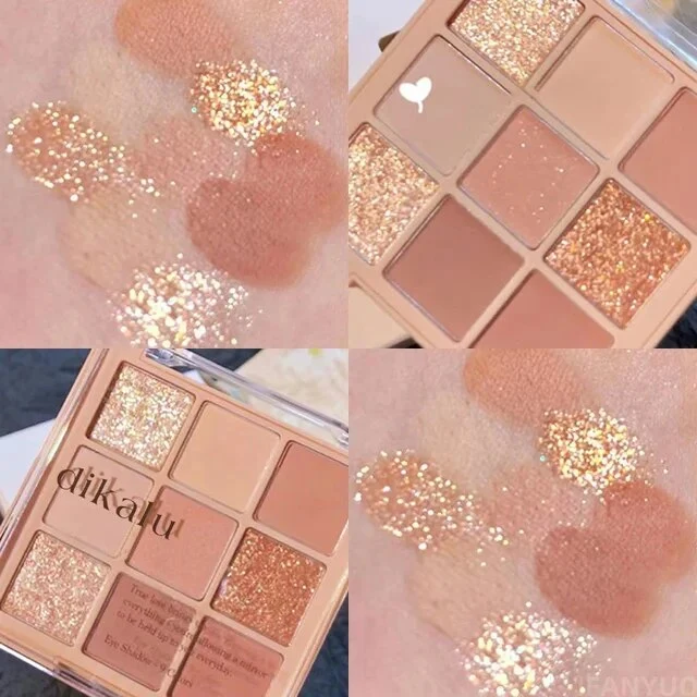 Lidschatten-Palette Glitter Pearly Eyeshadow 9-Color