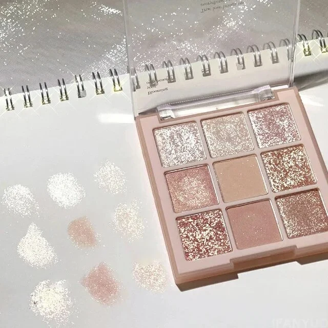 Lidschatten-Palette Glitter Pearly Eyeshadow 9-Color