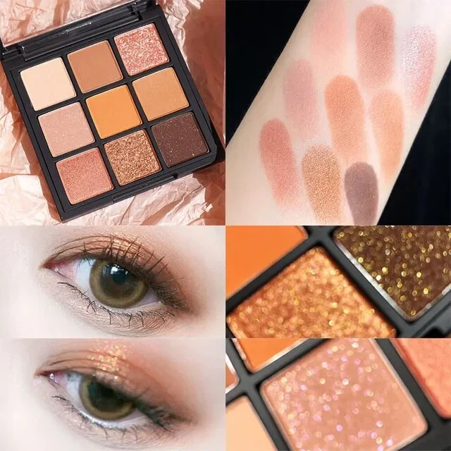 Lidschatten-Palette Glitter Pearly Eyeshadow 9-Color