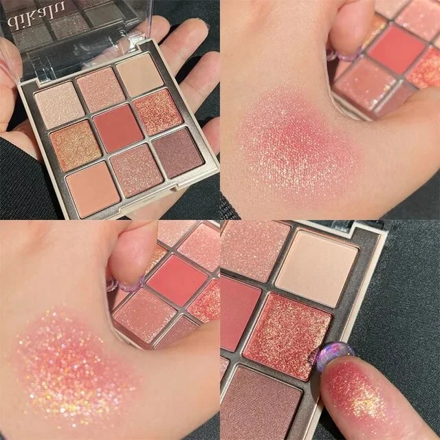 Lidschatten-Palette Glitter Pearly Eyeshadow 9-Color