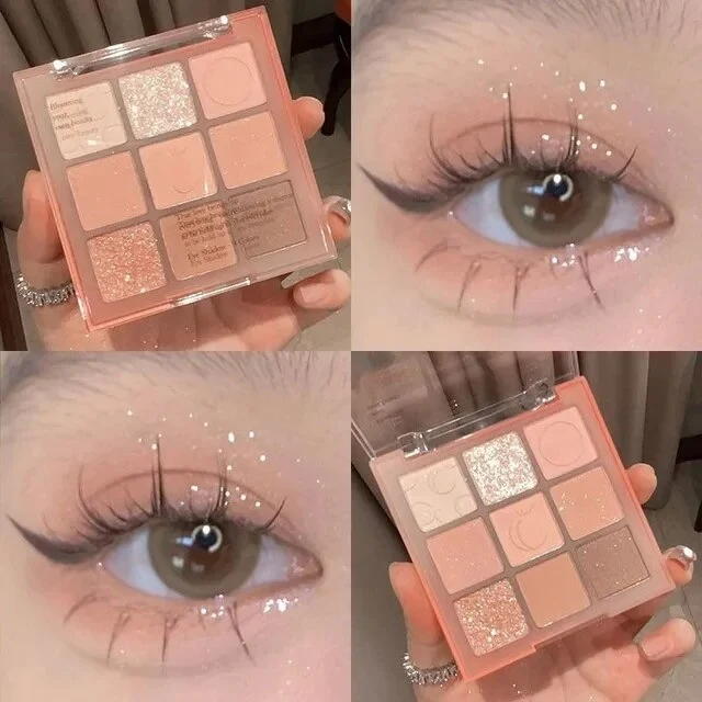 Lidschatten-Palette Glitter Pearly Eyeshadow 9-Color