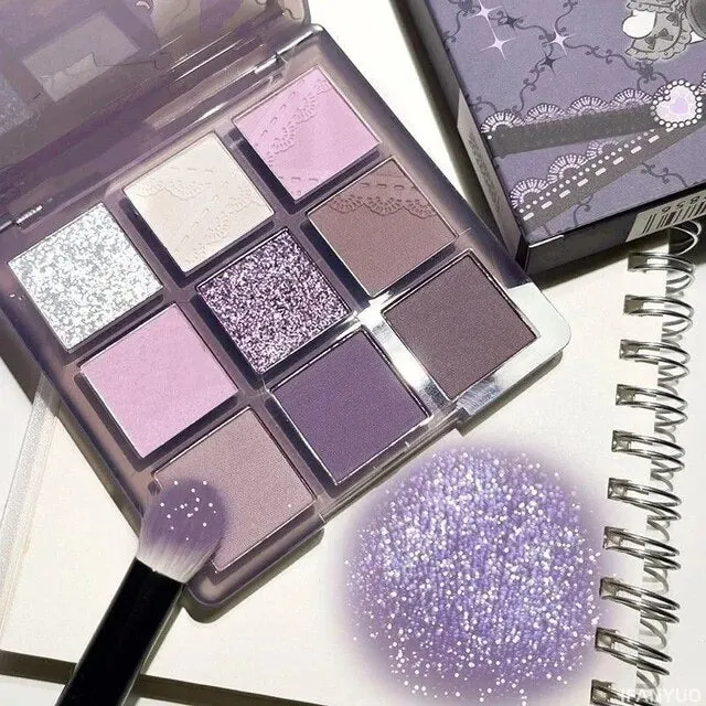 Lidschatten-Palette Glitter Pearly Eyeshadow 9-Color