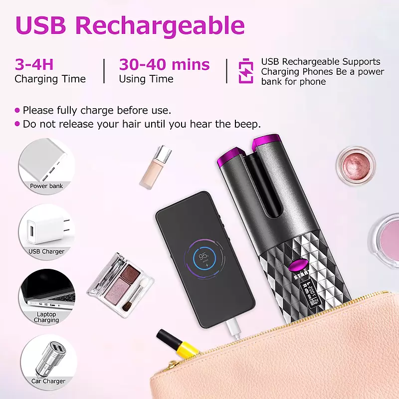 Über USB aufladbarer automatischer Lockenwickler