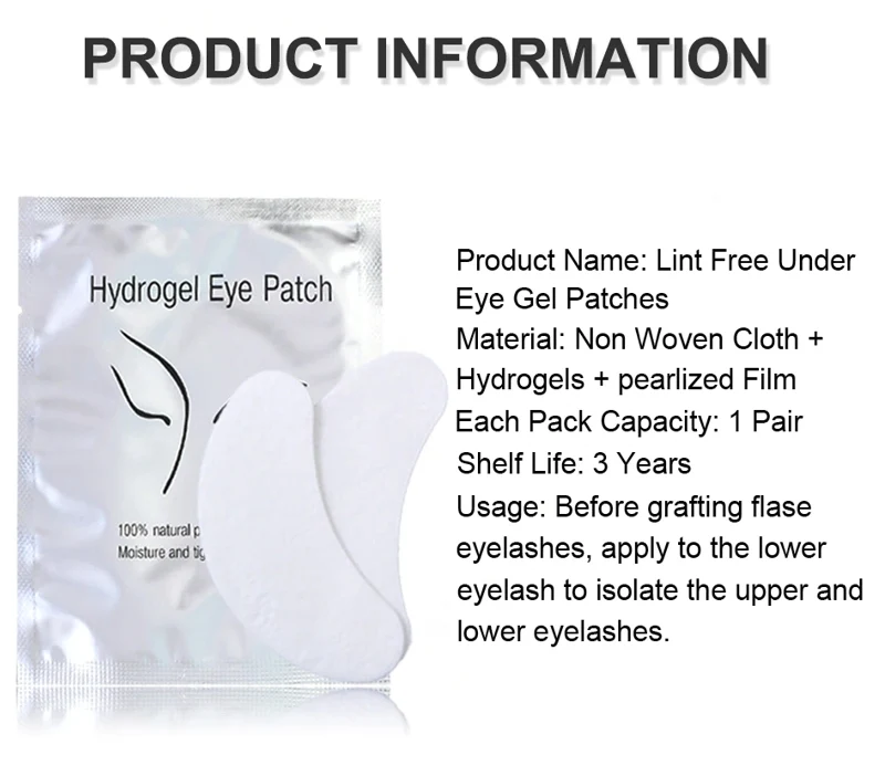 Hydrogel-Augenklappe 100 Paar