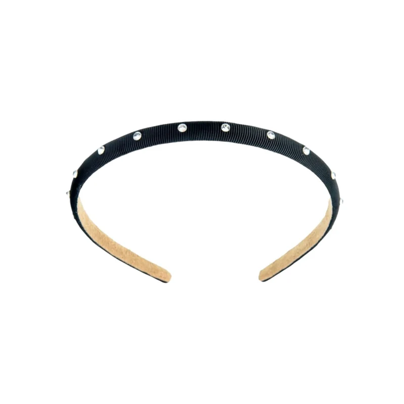Cerchietto Capelli Hairband Ribbon thin Stones
