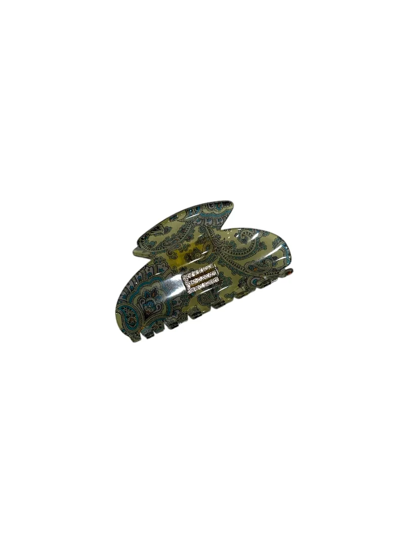 Pinza Seta Vetrificata "E" Strass