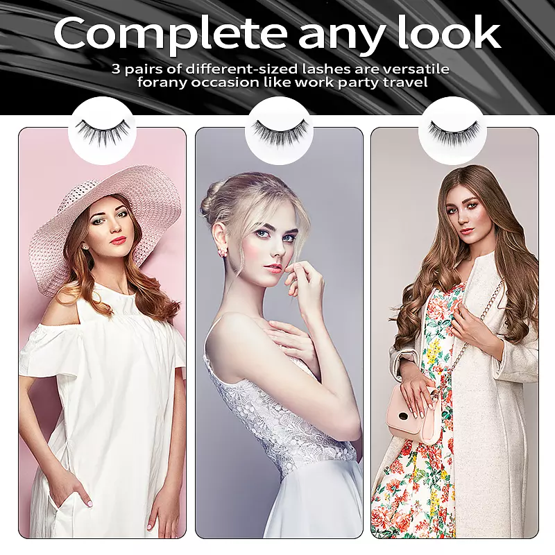 Nerz Wimpern handgefertigt mit Pinzette Make-up-Set
