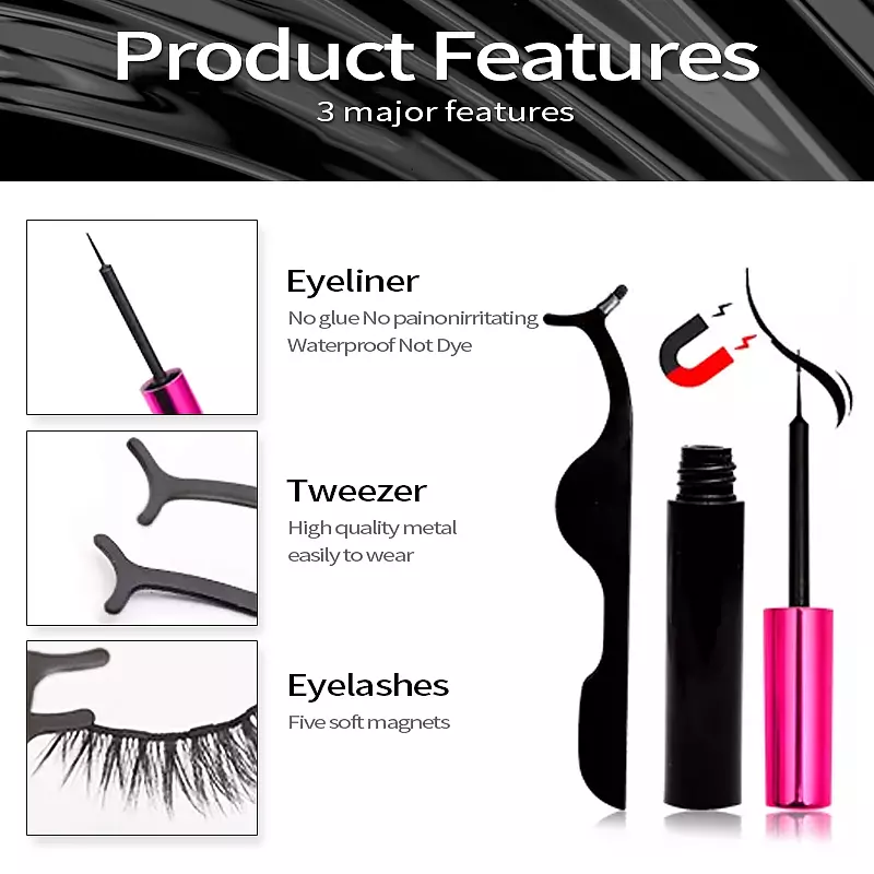 Nerz Wimpern handgefertigt mit Pinzette Make-up-Set