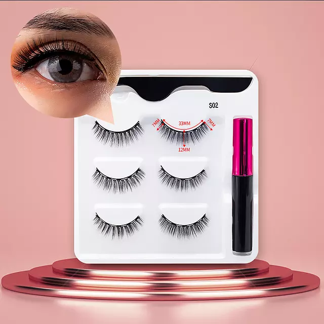 Nerz Wimpern handgefertigt mit Pinzette Make-up-Set