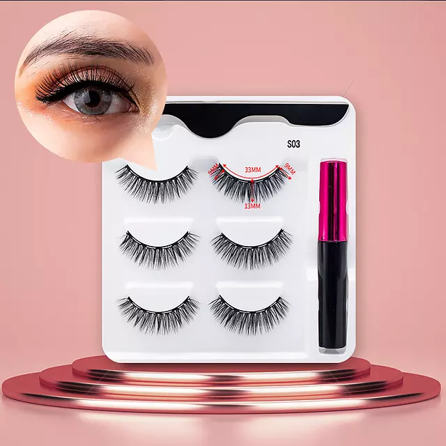 Nerz Wimpern handgefertigt mit Pinzette Make-up-Set