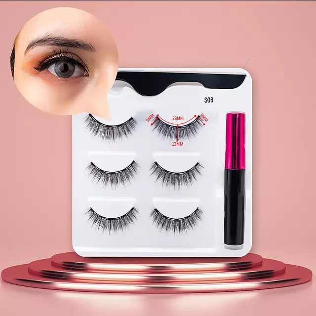 Nerz Wimpern handgefertigt mit Pinzette Make-up-Set