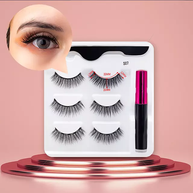 Nerz Wimpern handgefertigt mit Pinzette Make-up-Set