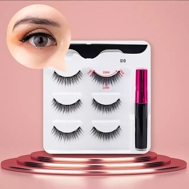 Nerz Wimpern handgefertigt mit Pinzette Make-up-Set