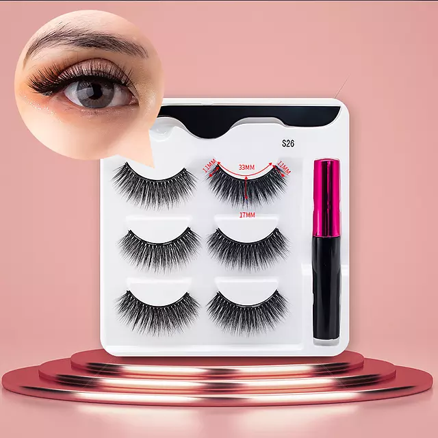 Nerz Wimpern handgefertigt mit Pinzette Make-up-Set