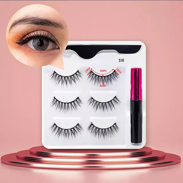 Nerz Wimpern handgefertigt mit Pinzette Make-up-Set