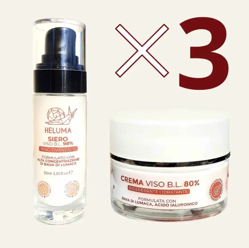 Siero e crema alla bava di lumaca X3 – kit 6 prodotti