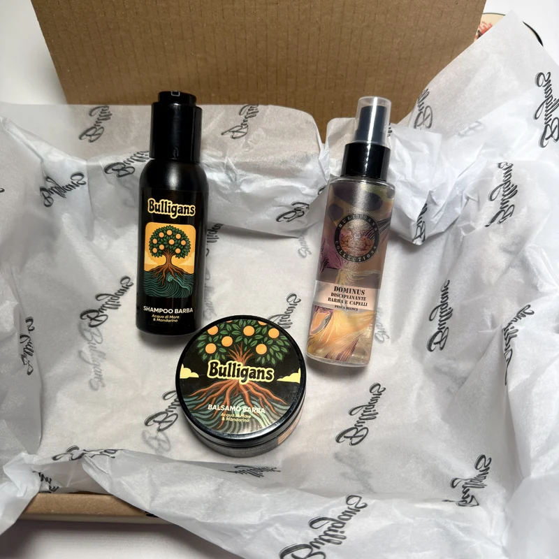 BOX BARBA ANTI CRESPO - profumazione Acqua di Mare & Mandarino